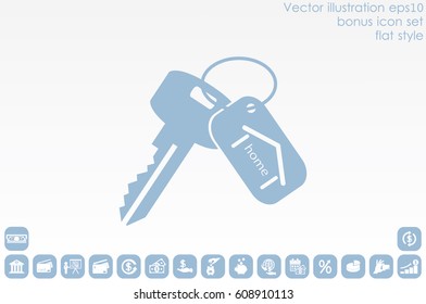 key home icon vector illustration EPS 10
