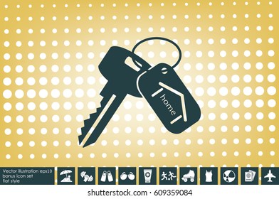 key home icon vector illustration EPS 10