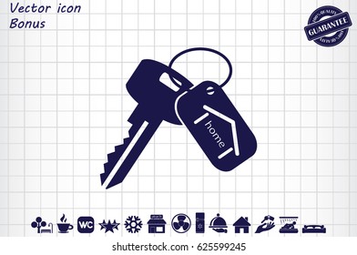 key home icon vector illustration EPS 10