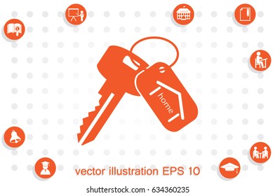 key home icon vector illustration EPS 10