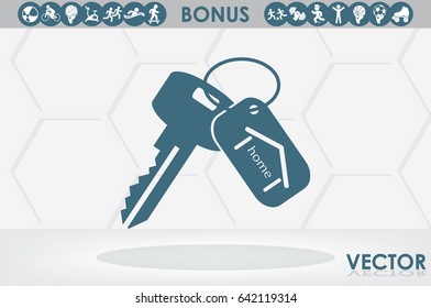 key home icon vector illustration EPS 10