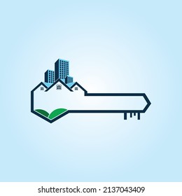 Key with Home Logo Design.