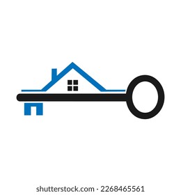 Key Home. Logo design. Vector image
