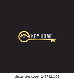 Key Home logo in gold and silver and black background