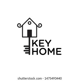 Key Home Logo Icon Vector Illustration Stock Vector (Royalty Free ...