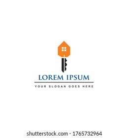 logotipo principal para el hogar, logotipo de seguridad en el hogar