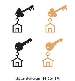 key home logo template vector