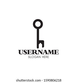 key and home logo vector illustration