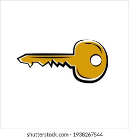 key home unlock icon yelow