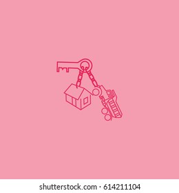 key, house, car, icon