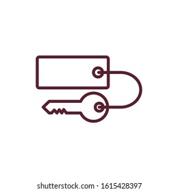 key house door isolated icon vector illustration design