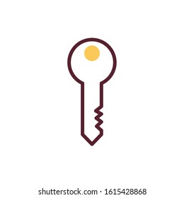 key house door isolated icon vector illustration design