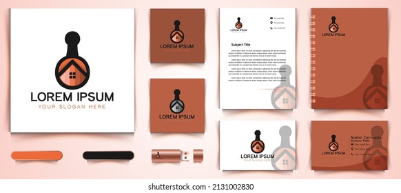 key and house home, security logo and business branding template Designs Inspiration Isolated on White Background