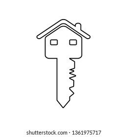 key to the house icon. Element of zoo for mobile concept and web apps icon. Outline, thin line icon for website design and development, app development