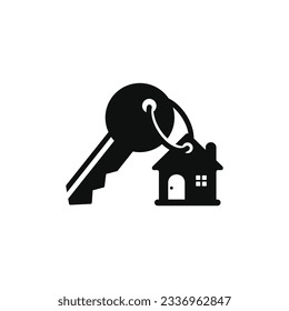 Key house icon isolated on white background