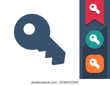 Key, House Key Icon. Professional, pixel perfect icon. EPS 10 format.