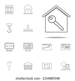key in the house icon. web icons universal set for web and mobile