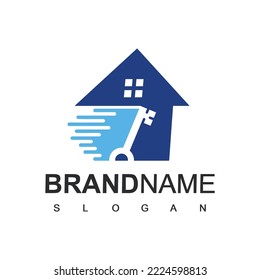 Diseño del logotipo de la casa principal, plantilla del vector de diseño del logotipo del logotipo inmobiliario