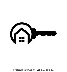 key house logo design template vector illustration