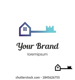 Key house logo or symbol template design