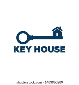 Key House Logo Template Design Vector, Emblem, Design Concept, Creative Symbol, Icon