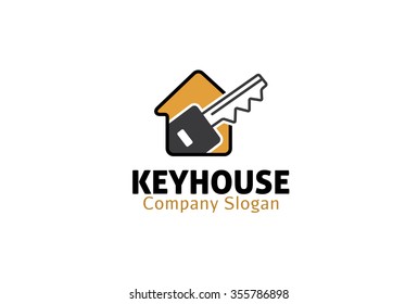Key house Logo Vector Symbol Design Illustration
