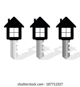 key with house on it vector illustration