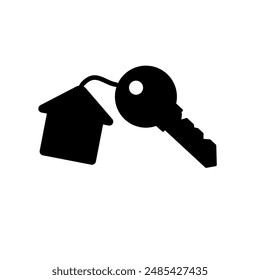 Key to the house vector icon	
