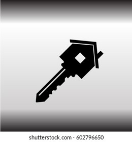 Key and house vector icon