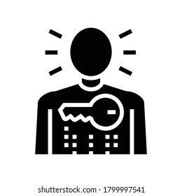 key for human communication glyph icon vector. key for human communication sign. isolated contour symbol black illustration