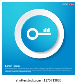 Key Icon Abstract Blue Web Sticker Button - Free vector icon