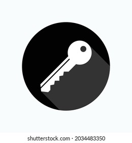 Key Icon. Access, Lock Element Symbol  - Vector.