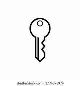 Key Icon. Access or Security Symbol - Vector.