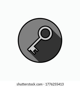 Key Icon. Access or Security Symbol - Vector.