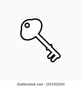 Key Icon. Access Tool Symbol. Applied for Design, Presentation, Website or Apps Elements - Vector.