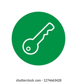 Key Icon. Access Vector Illustration. Password Sign & Symbol Logo Template.
