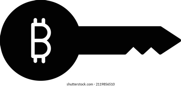 Icono de clave. Signo y símbolo de bitcoin y criptodivisa.