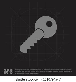 Key Icon - Black Creative Background - Free vector icon