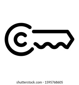 Key Icon Black Simple - Image