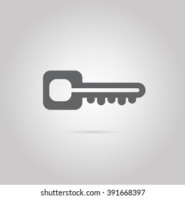 Key icon, black symbol, sign clip art