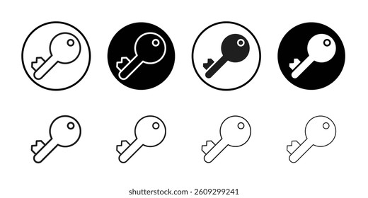 key icon Black and white logo