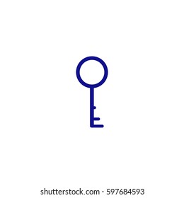 key icon. Blue icon