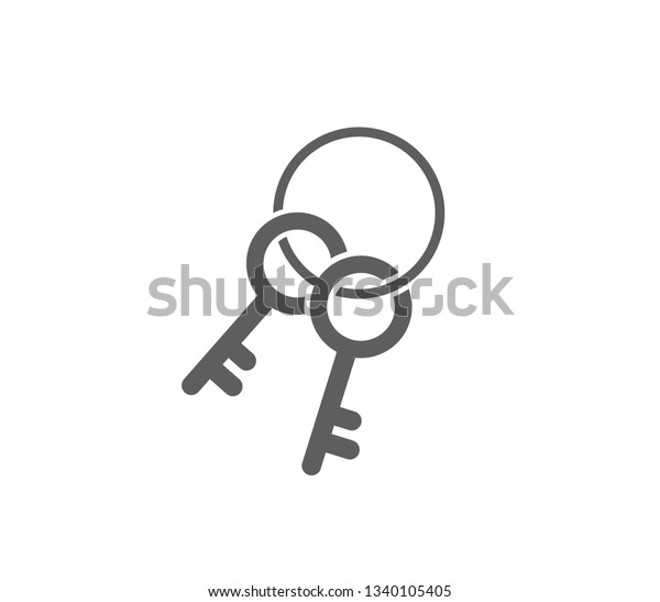 Key icon.  Key chain icon. \
