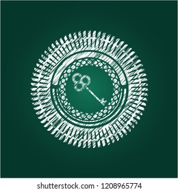 key icon with chalkboard texture