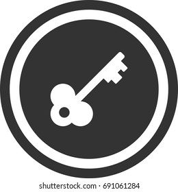 Key icon , circle sign design
