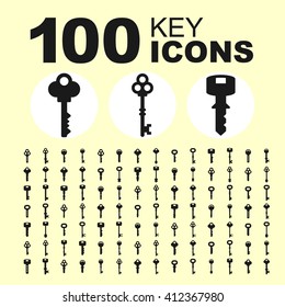 Key Icon Collection Vector Objects Design Stock Vector (Royalty Free ...