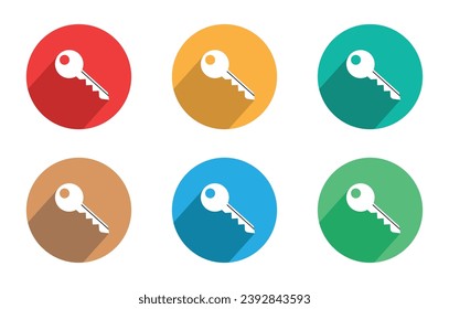 Key icon. Collection of vector symbol on white background. Vector illustration.