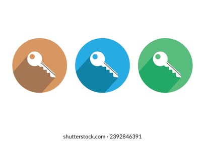 Key icon. Collection of vector symbol on white background. Vector illustration.