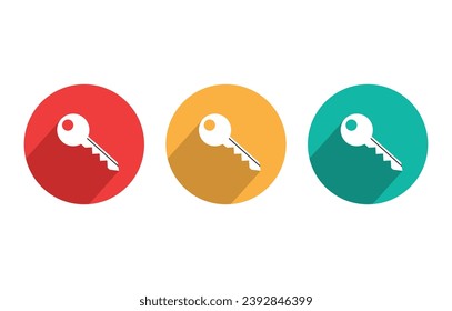 Key icon. Collection of vector symbol on white background. Vector illustration.