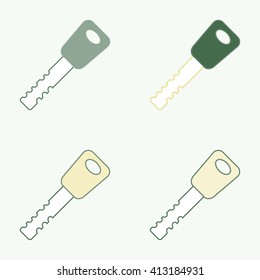 with a key icon color